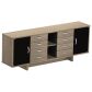 Armário Credenza 4 Gavetas Duplo